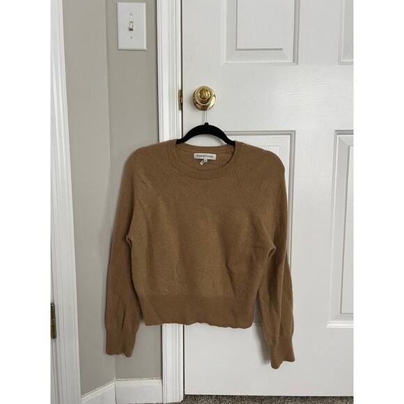 Weekend Stories Revolve 100% Recycled Cashmere Camel Brown Sweater - Picture 2 of 6